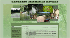 Desktop Screenshot of canoeingmichiganrivers.com