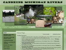 Tablet Screenshot of canoeingmichiganrivers.com